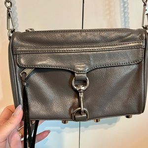 Rebecca Minkoff gray leather Mini MAC